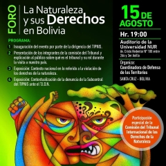 Foro: LA NATURALEZA Y SUS DERECHOS EN BOLIVIA