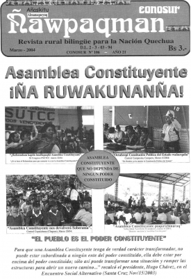 Revista rural bilingüe Conosur Ñawpaqman 106