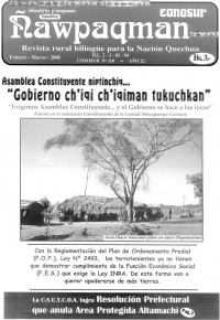 Revista rural bilingüe Conosur Ñawpaqman 110