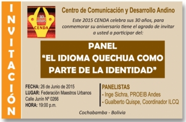 Panel: El idioma quechua como parte de la identidad